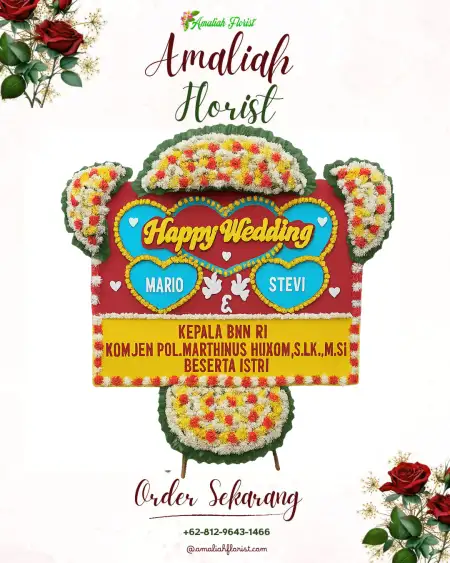 Papan Bunga Pernikahan Kayumalue Ngapa